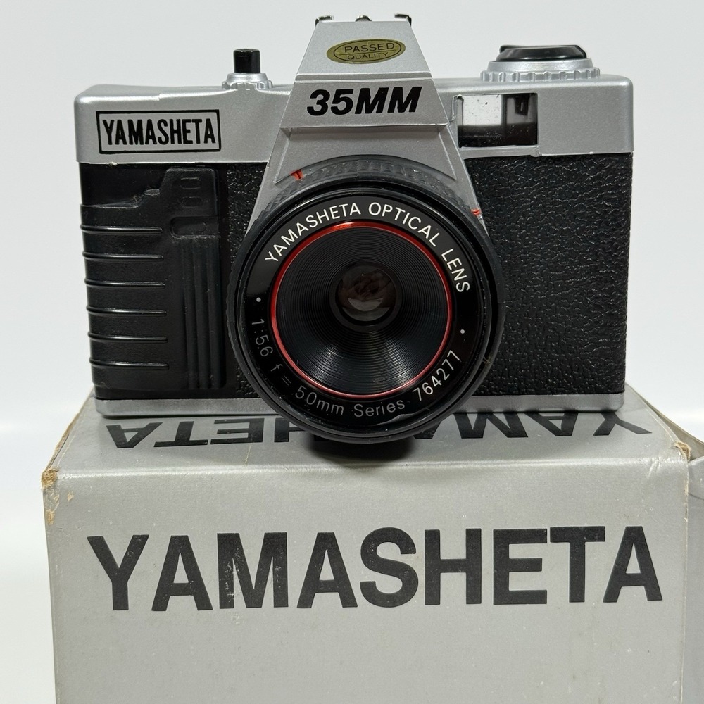 Yamasheta 35mm Film Camera Silver Black 50mm Optical Lens Vintage Style